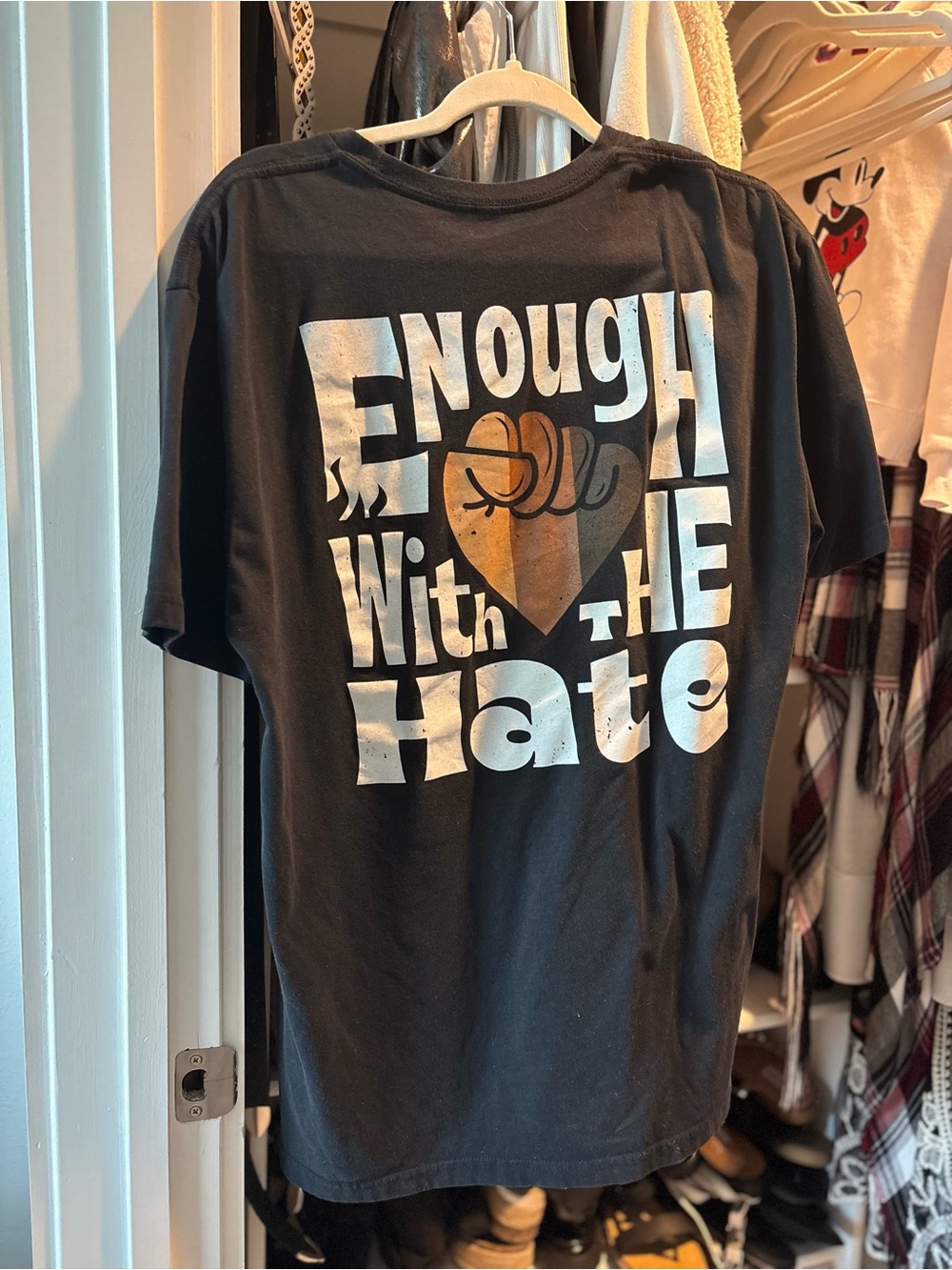Enough With The Hate Graphic Tee - Black